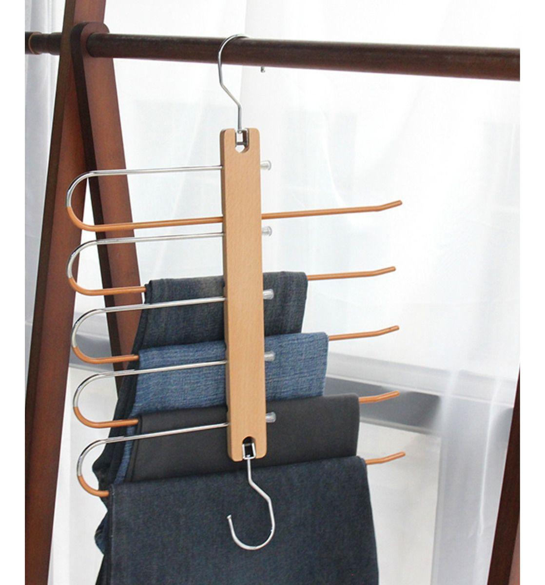 Colgador Pantalones Ganchos 5 En 1 Antideslizante - Norplat-9