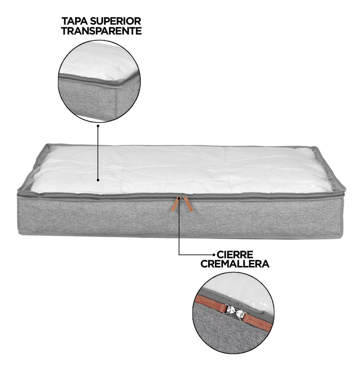 3 Bolsos Organizador De Ropa Ideal Bajo Cama 70 Lts Norplat-2