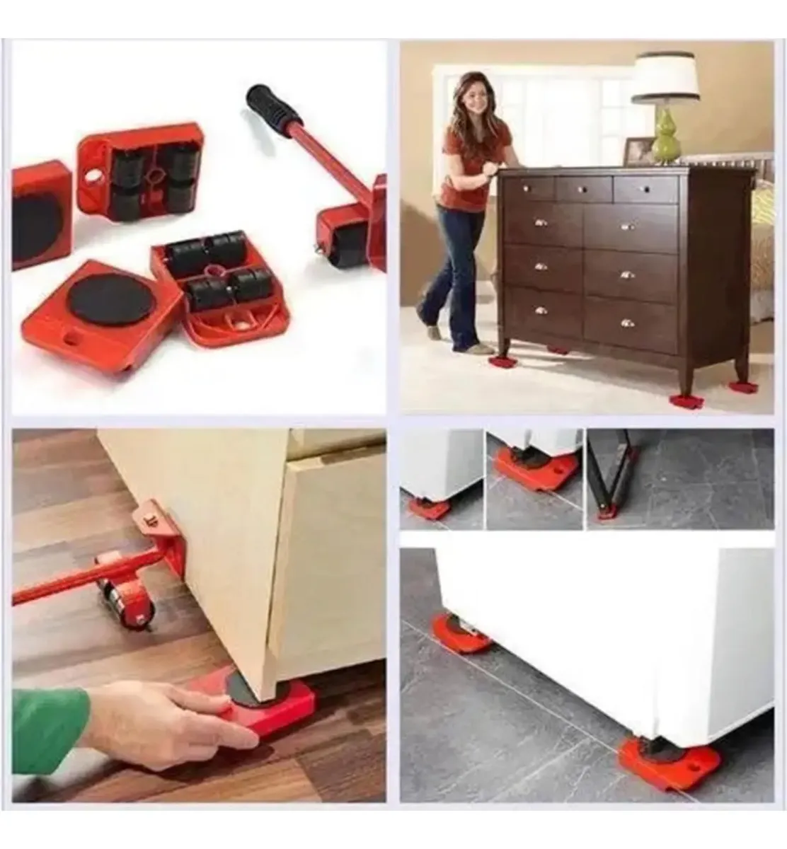Ruedas Mover Muebles Palanca Deslizadores Elevadores Norplat-7