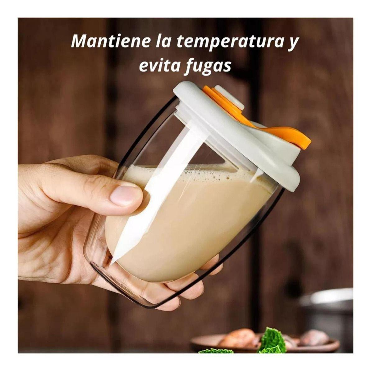 Taza Cafe Doble Vidrio Te Vaso Mug Tapa Antiderrame Norplat-2