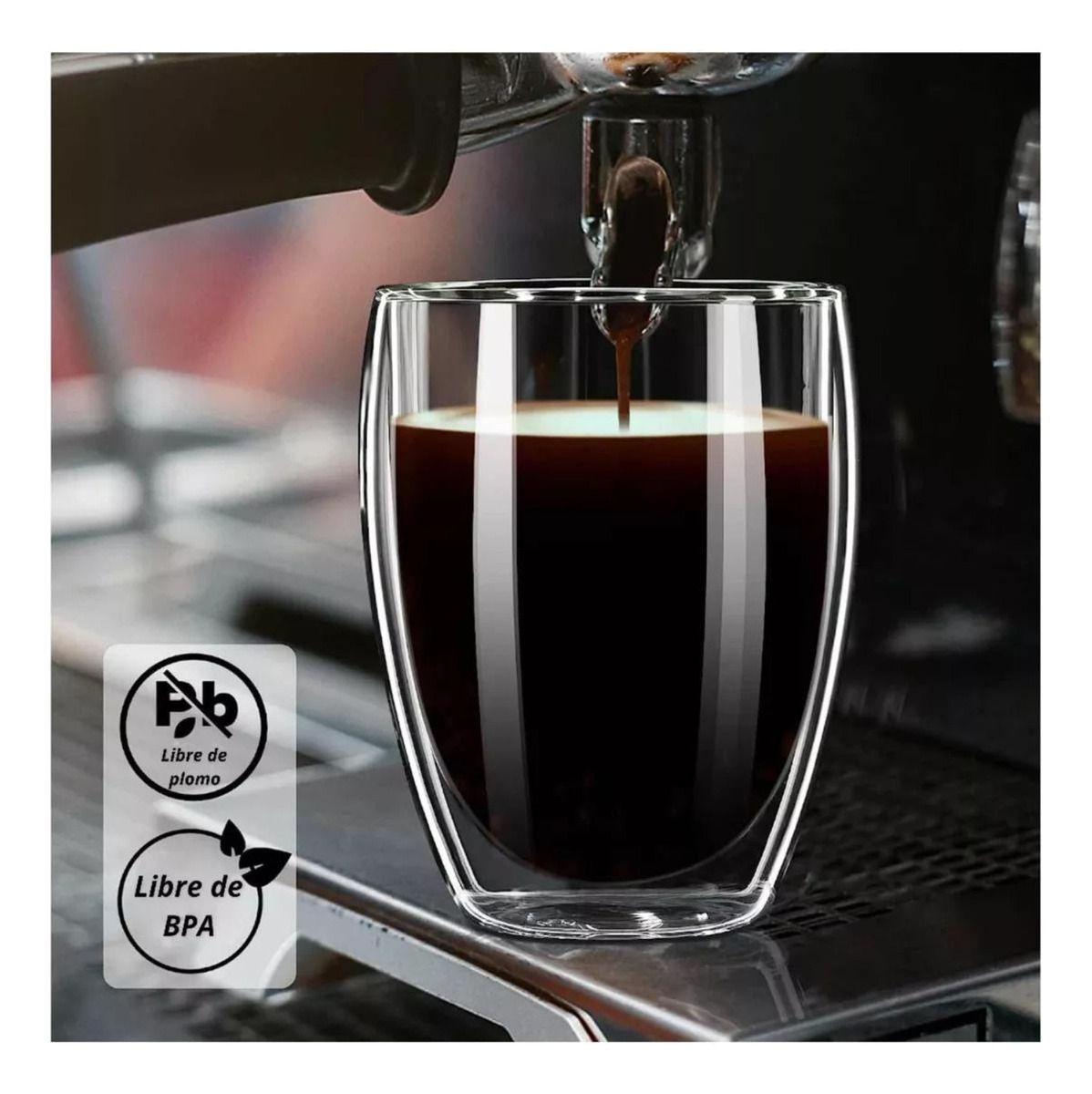 Taza Cafe Doble Vidrio Te Vaso Mug Tapa Antiderrame Norplat-3