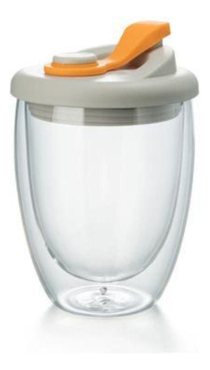Taza Cafe Doble Vidrio Te Vaso Mug Tapa Antiderrame Norplat-4