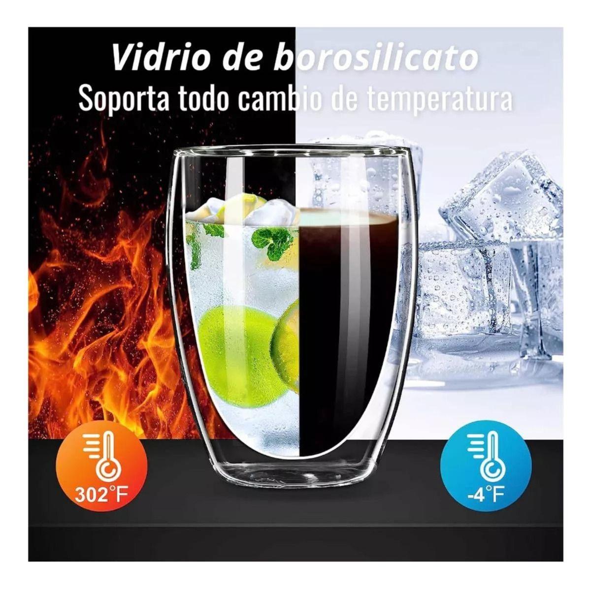 Taza Cafe Doble Vidrio Te Vaso Mug Tapa Antiderrame Norplat-5