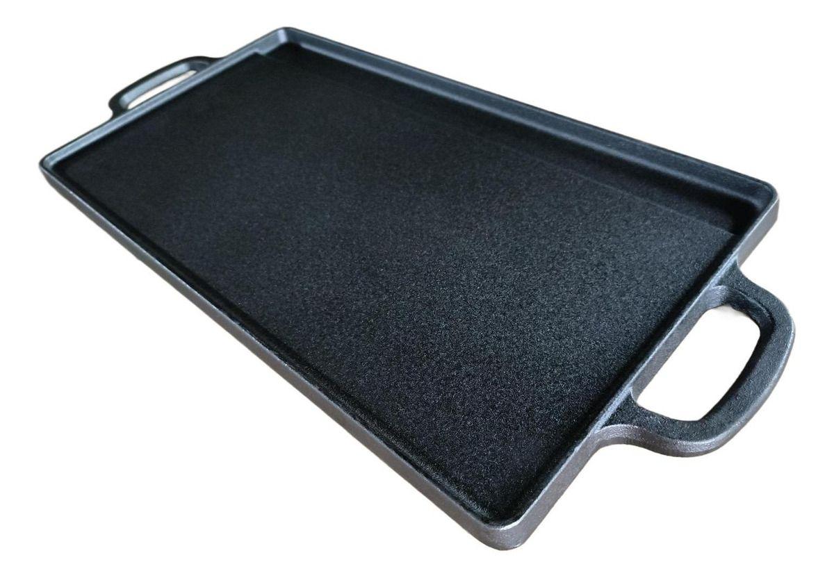 Plancha Bifera Norplat Reversible Hierro Fundido 50x23cm Xl-4