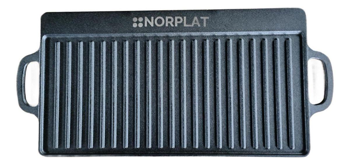 Plancha Bifera Norplat Reversible Hierro Fundido 50x23cm Xl-5