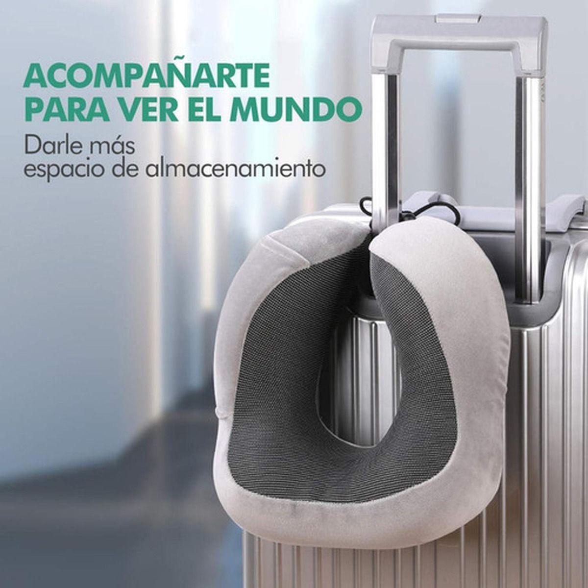 Almohada Cuello Especial Para Viajes Cojin Cervical Norplat Gris-4