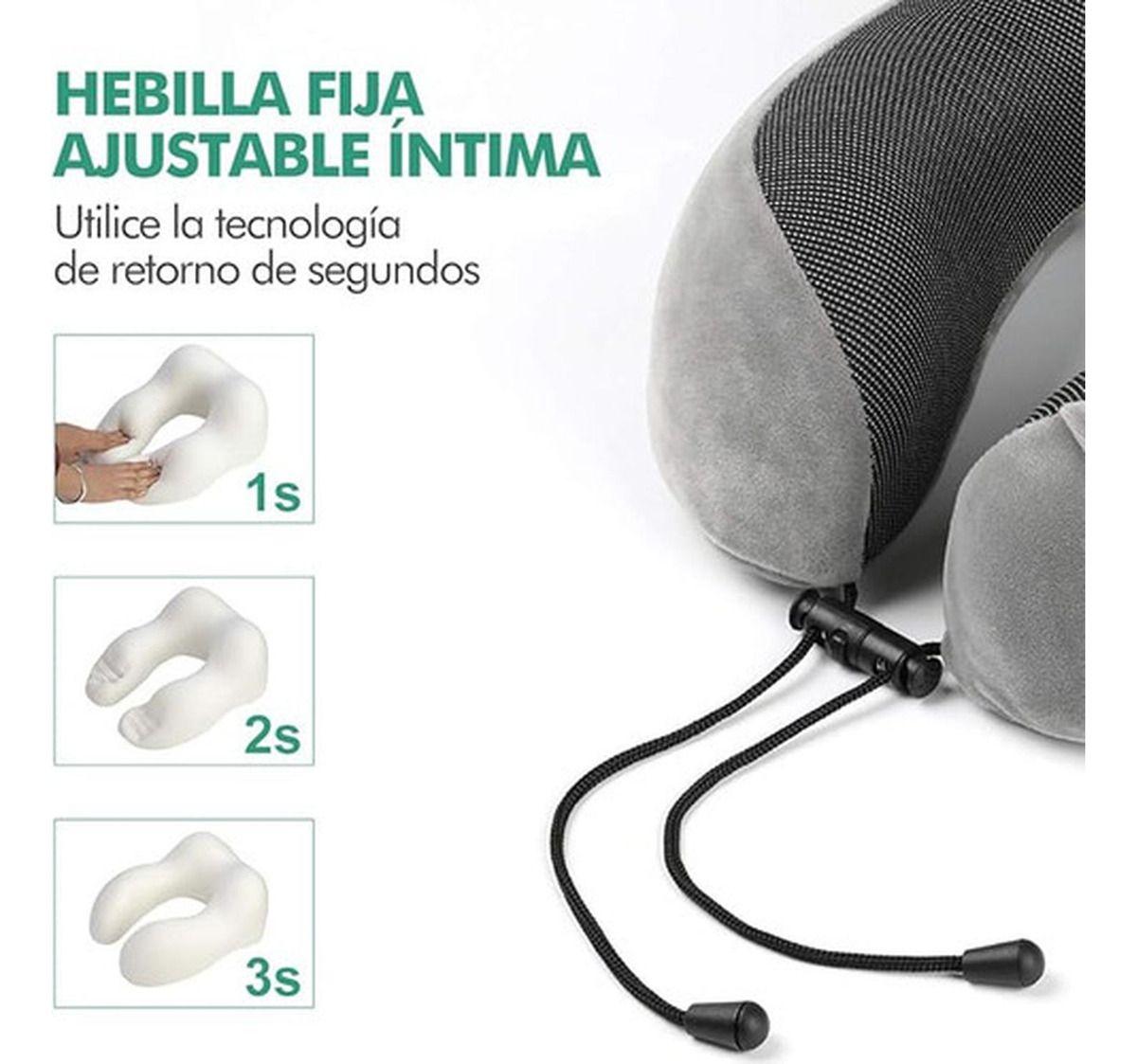 Almohada Cuello Especial Para Viajes Cojin Cervical Norplat Gris-5