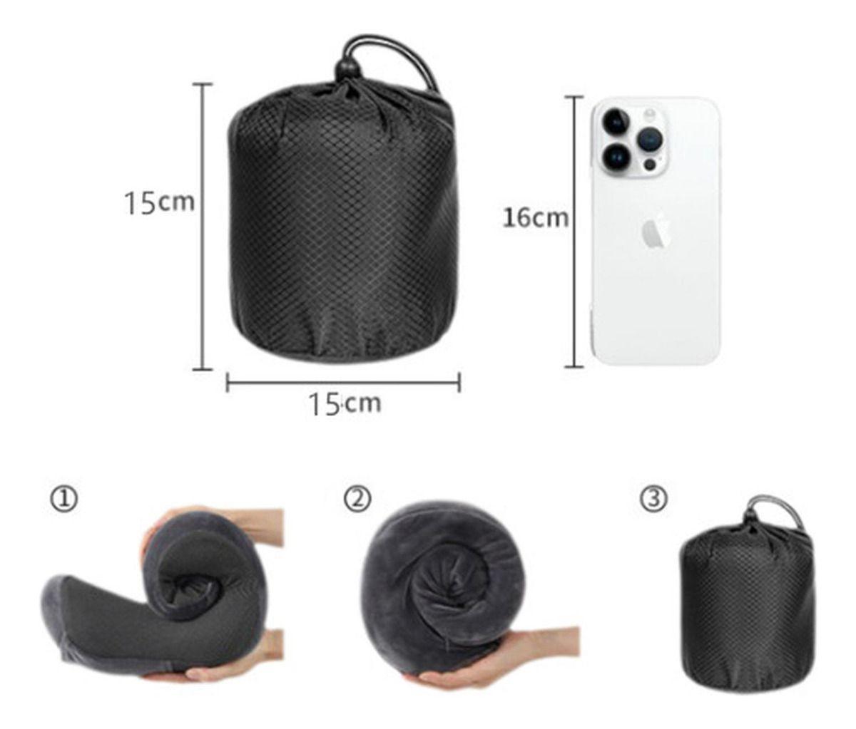 Almohada Cuello Especial Para Viajes Cojin Cervical Norplat Gris-8