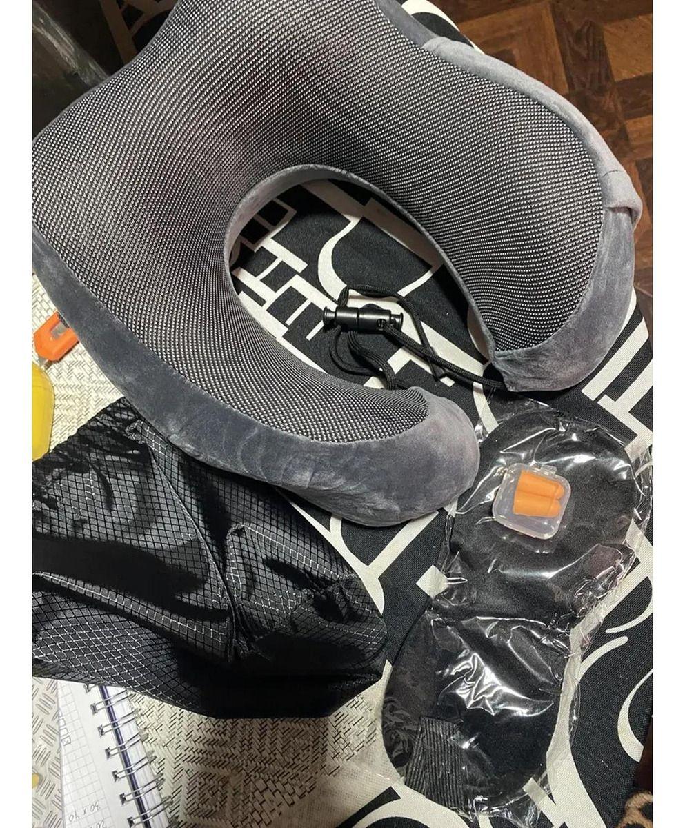 Almohada Cuello Especial Para Viajes Cojin Cervical Norplat Gris-9