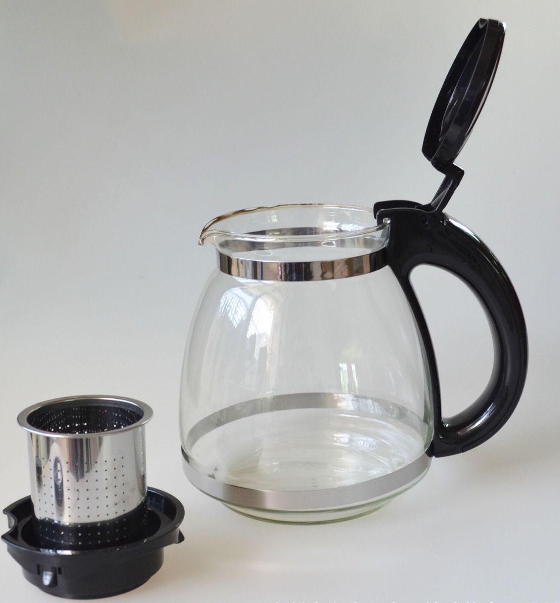 Tetera Jarra Vidrio Filtro Acero Inoxidable Té 1.1lt Norplat-4
