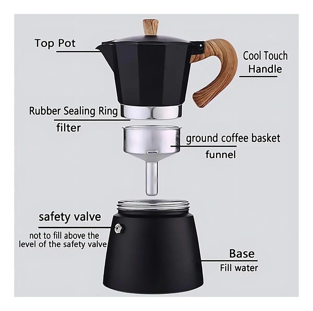 Cafetera Espresso Italiana De Diseño Premium 6 Tazas Norplat-5