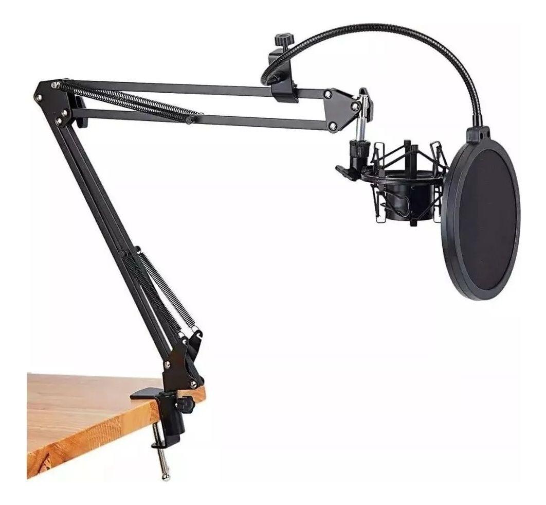 Brazo Profesional Microfono Antipop Soporte Araña - Norplat-1