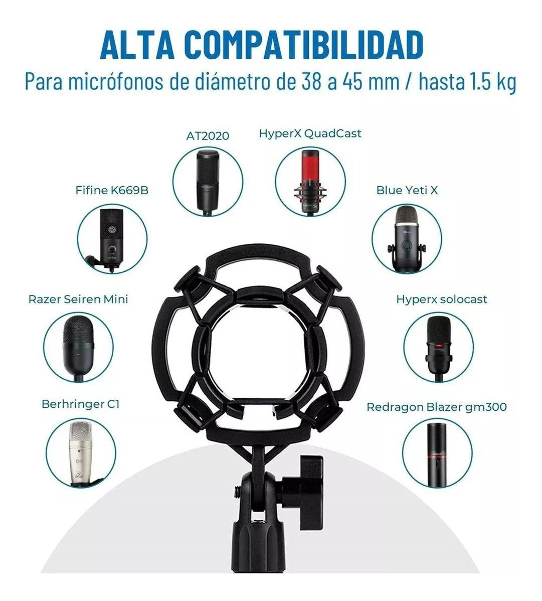 Brazo Profesional Microfono Antipop Soporte Araña - Norplat-2