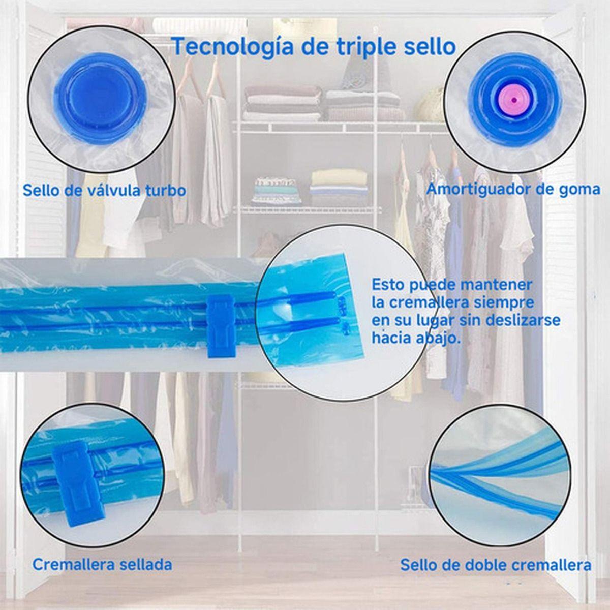 8 Bolsas Organizadoras Al Vacio Con Bomba Electrica Norplat-2