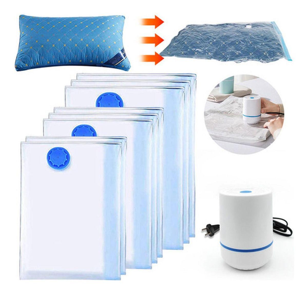 8 Bolsas Organizadoras Al Vacio Con Bomba Electrica Norplat-5