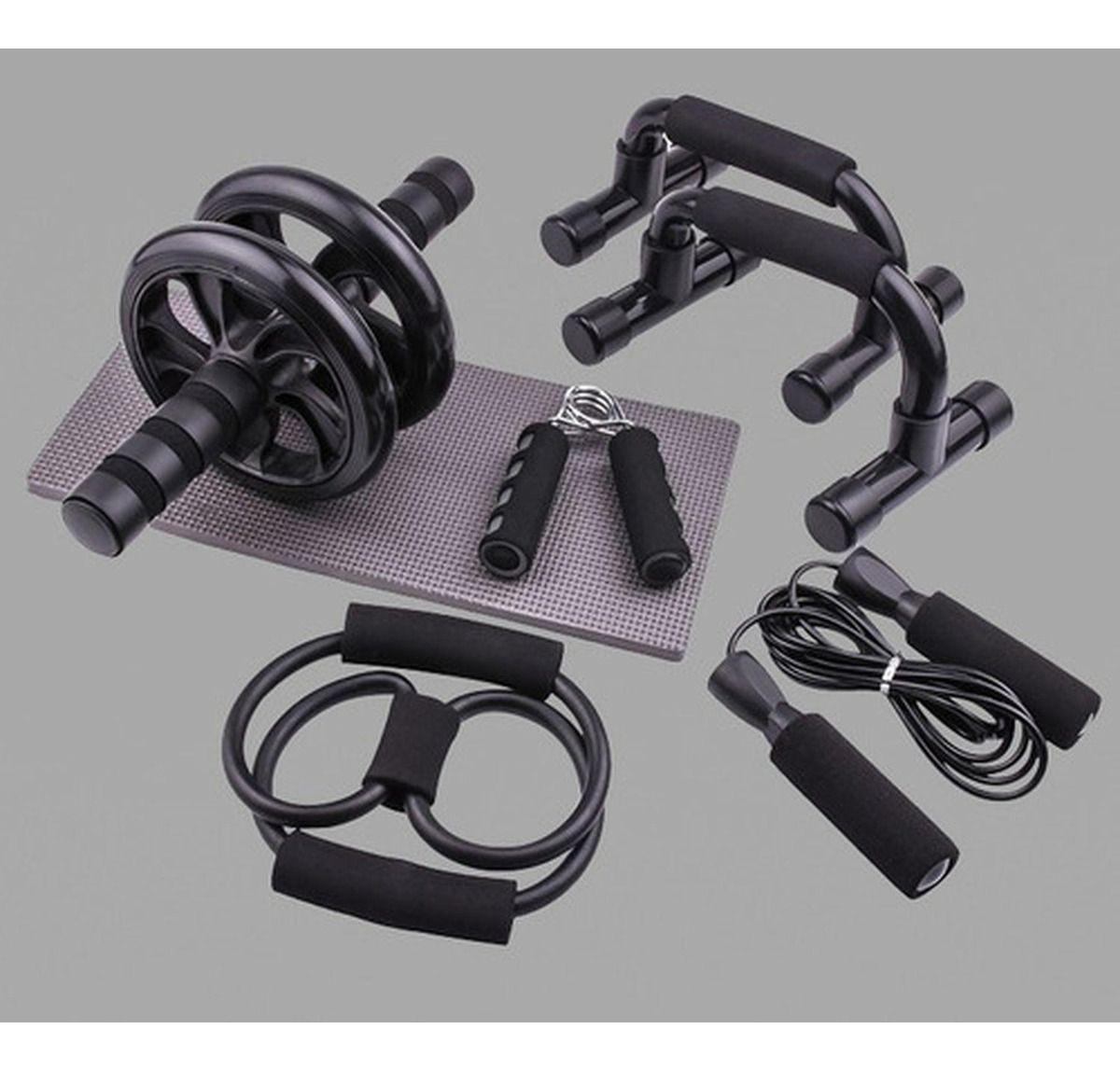 Set Deportivo 7 En 1 Rodillo Rueda Abdominal Cuerda Norplat-8