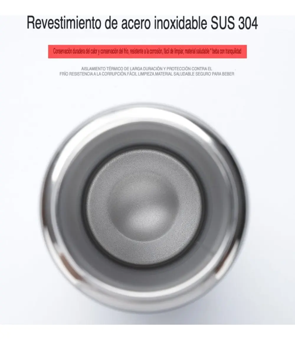 Termo Botella Agua Termica Acero Inoxidable 740ml + 3 Tapas - Norplat-5