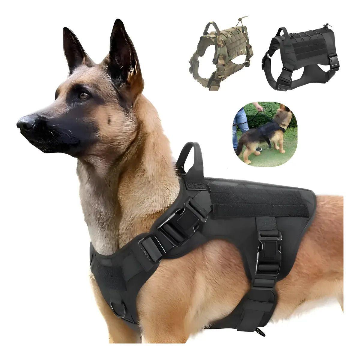 Arnés Táctico Ajustable Lanzamiento Perros Grandes Norplat-1