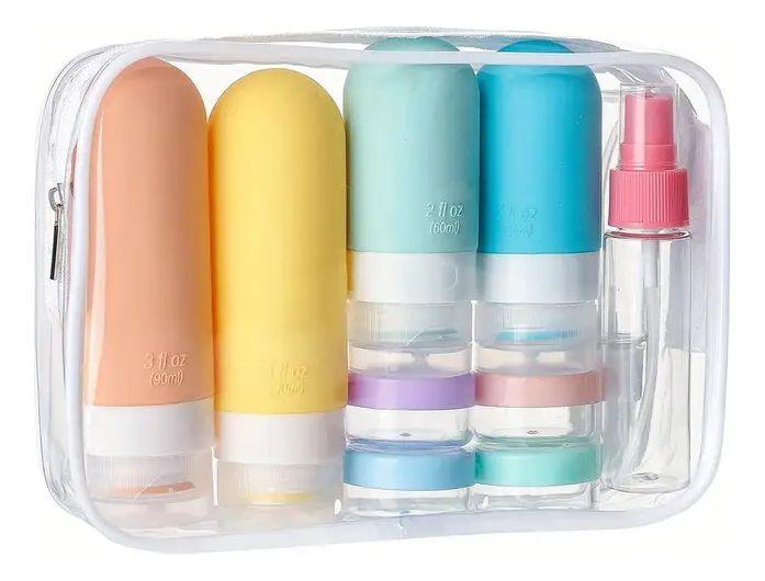 Set De Viaje Botellas Plásticas Dispensadoras 17 Pcs Norplat-4