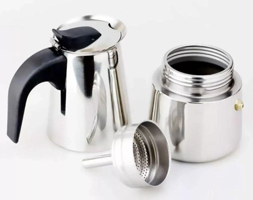 Cafetera Italiana 450ml Espresso 9 Tazas Acero Inoxidable - Norplat-3