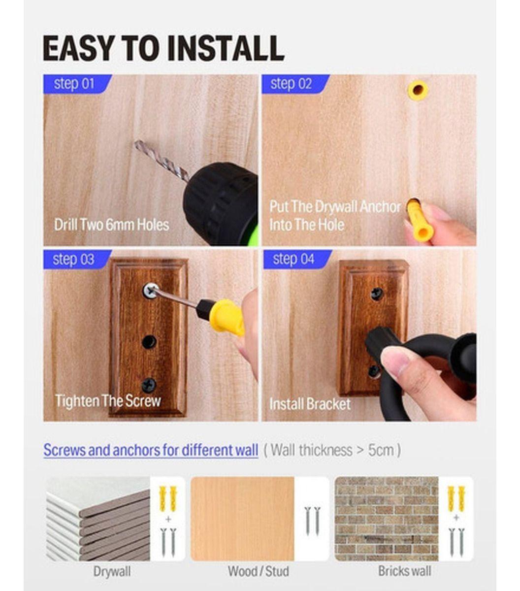 Soporte Guitarra De Pared En Madera Colgador Bajo - Norplat-4