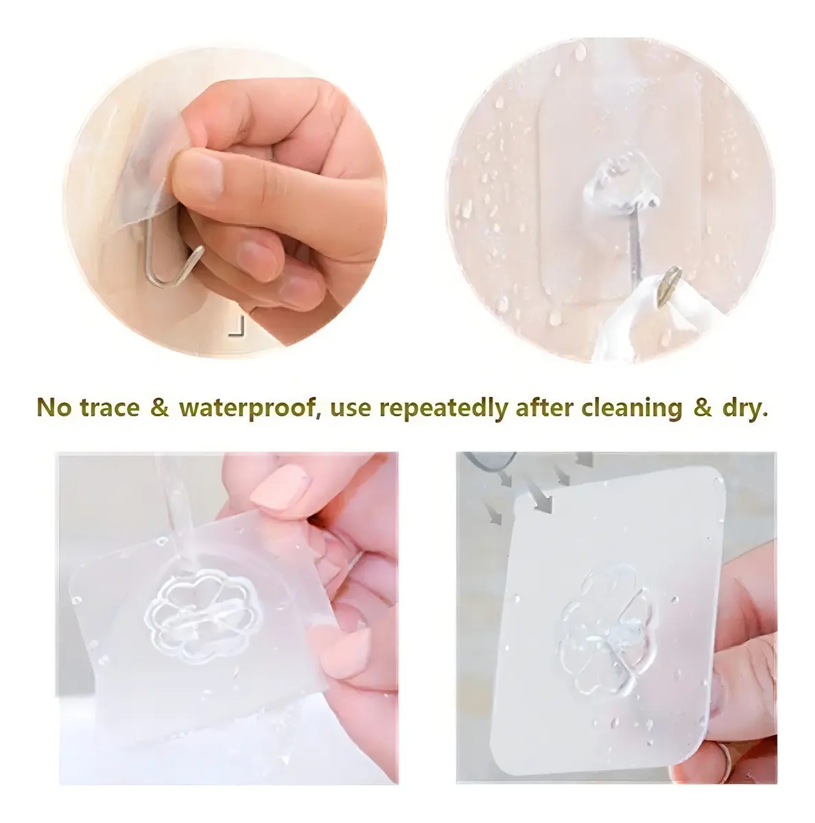 Pack 10 Unidades Gancho Para Pared / Metálico Con Adhesivo - Norplat-3