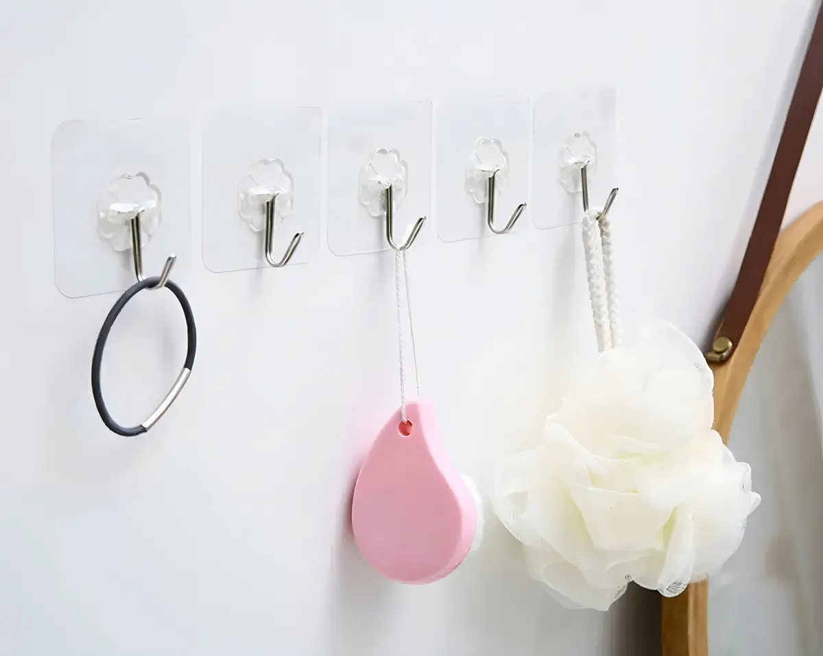 Pack 10 Unidades Gancho Para Pared / Metálico Con Adhesivo - Norplat-6
