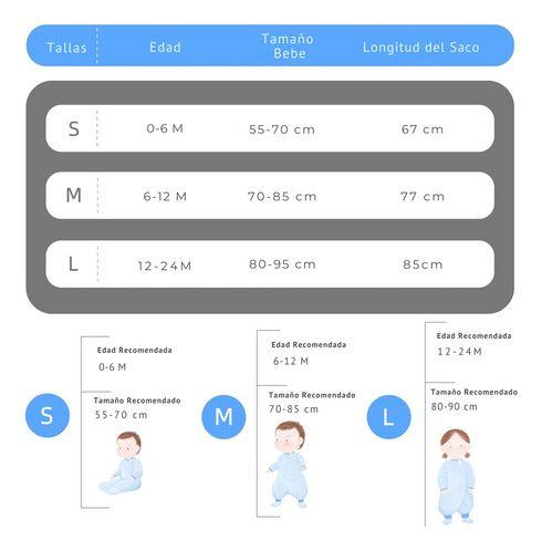 2 Pijamas Bebe Saco Dormir Sin Mangas 100% Algodon - Norplat Blanco Panda Y Monstruos M-4