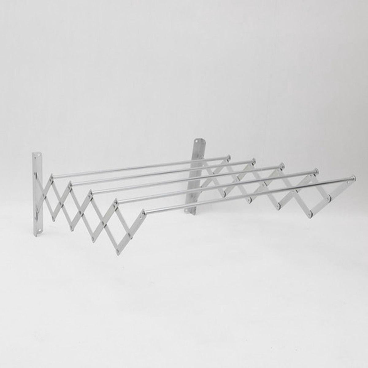 Tendederos Ropa Plegable Extensible Pared Colgador Norplat-2