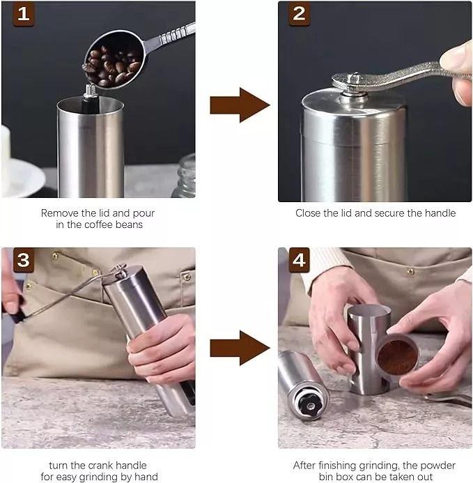 Molino Molinillo De Café Manual De Acero Inoxidable - Norplat-8