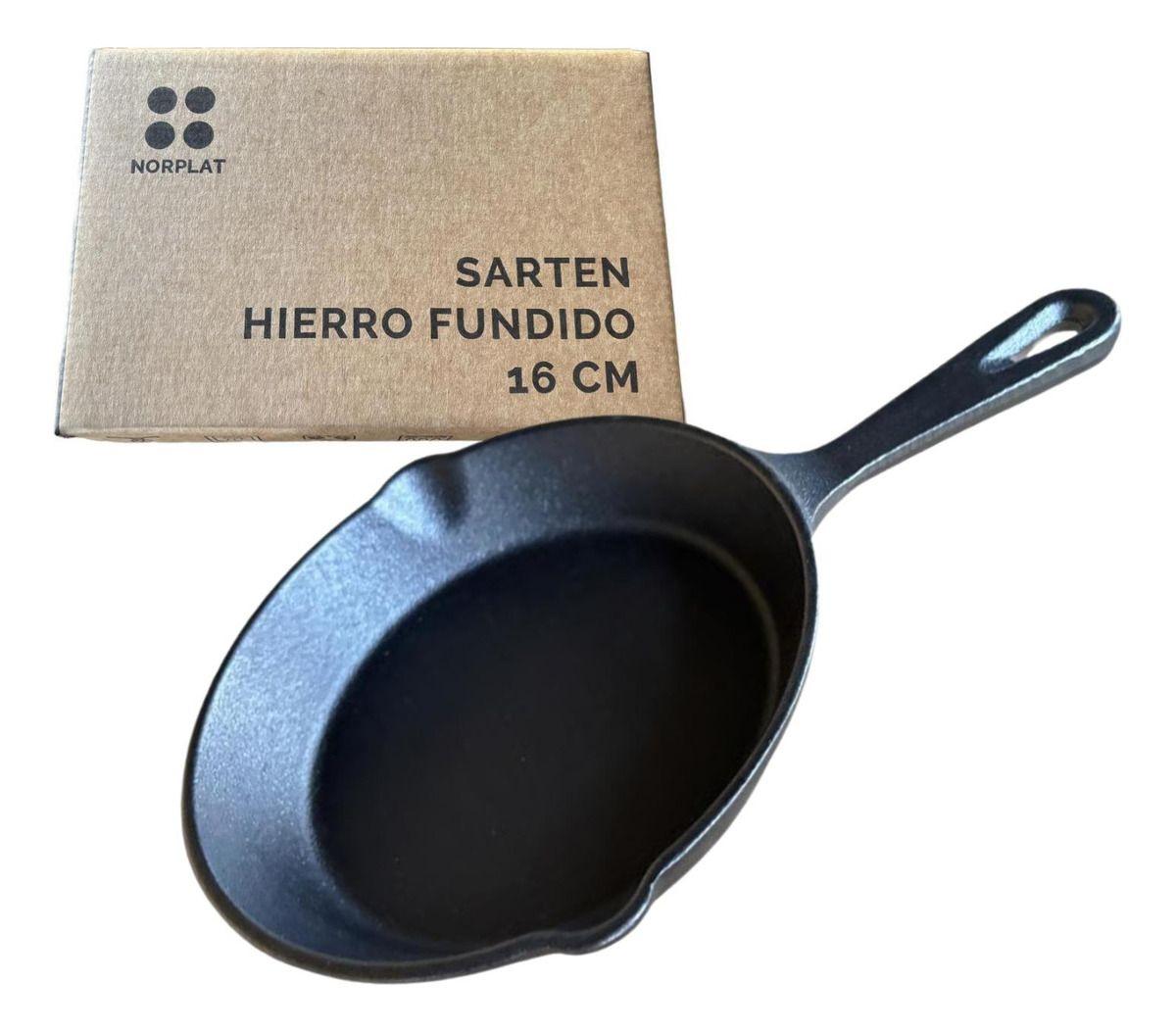 Sarten Redondo Hierro Fundido 16cm Provoleta Cocina Norplat-0