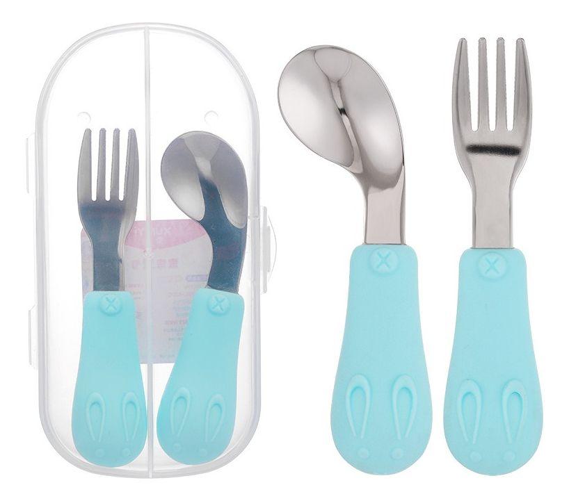 Set De Cubiertos Niño Niña Bebe Cuchara Tenedor Con Estuche - Norplat-0