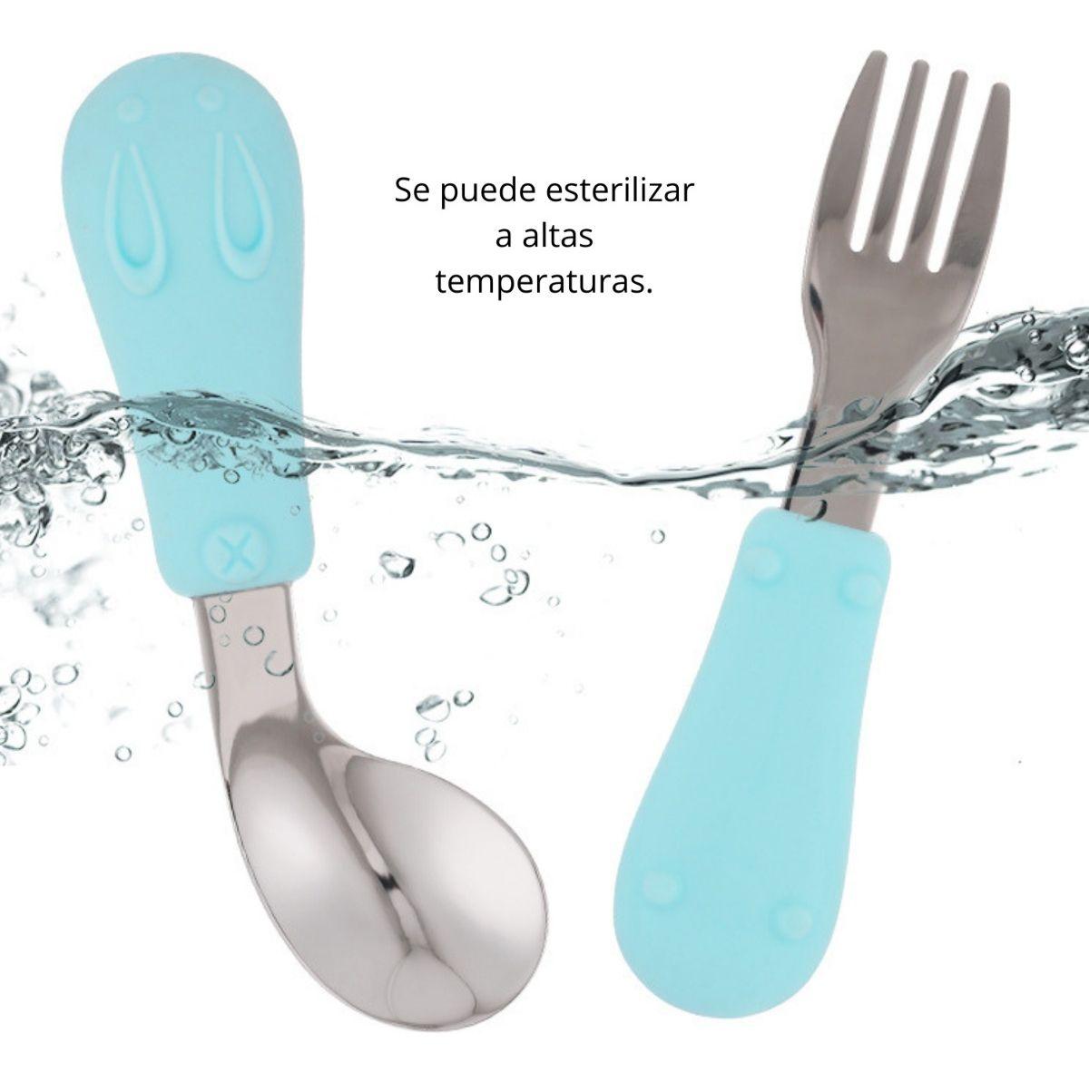 Set De Cubiertos Niño Niña Bebe Cuchara Tenedor Con Estuche - Norplat-4