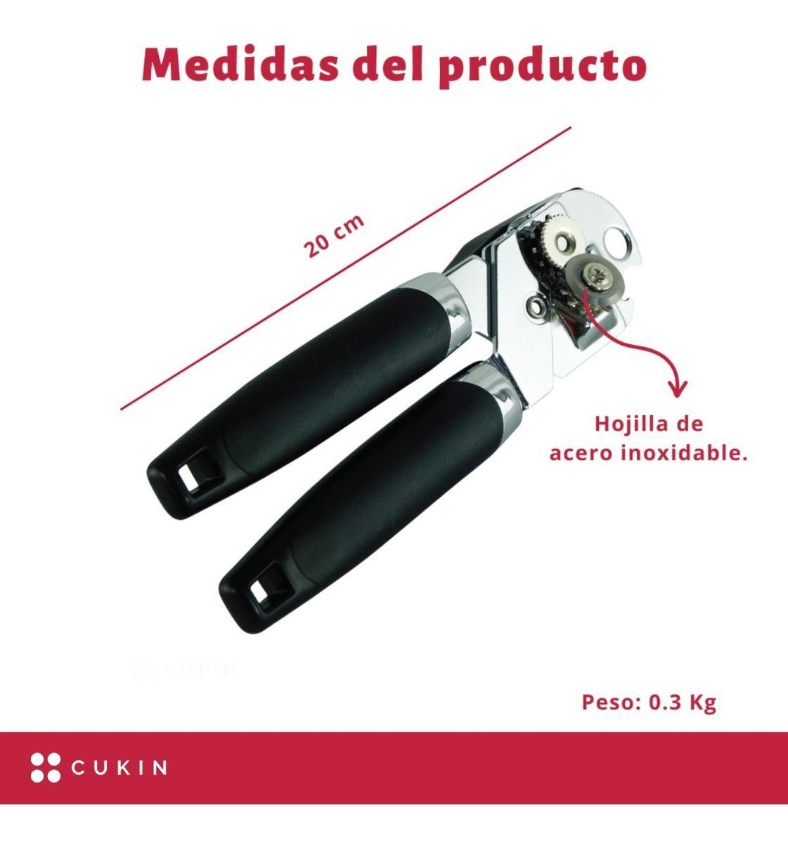 Abrelatas De Acero Inoxidable / Mango De Plástico - Norplat-1