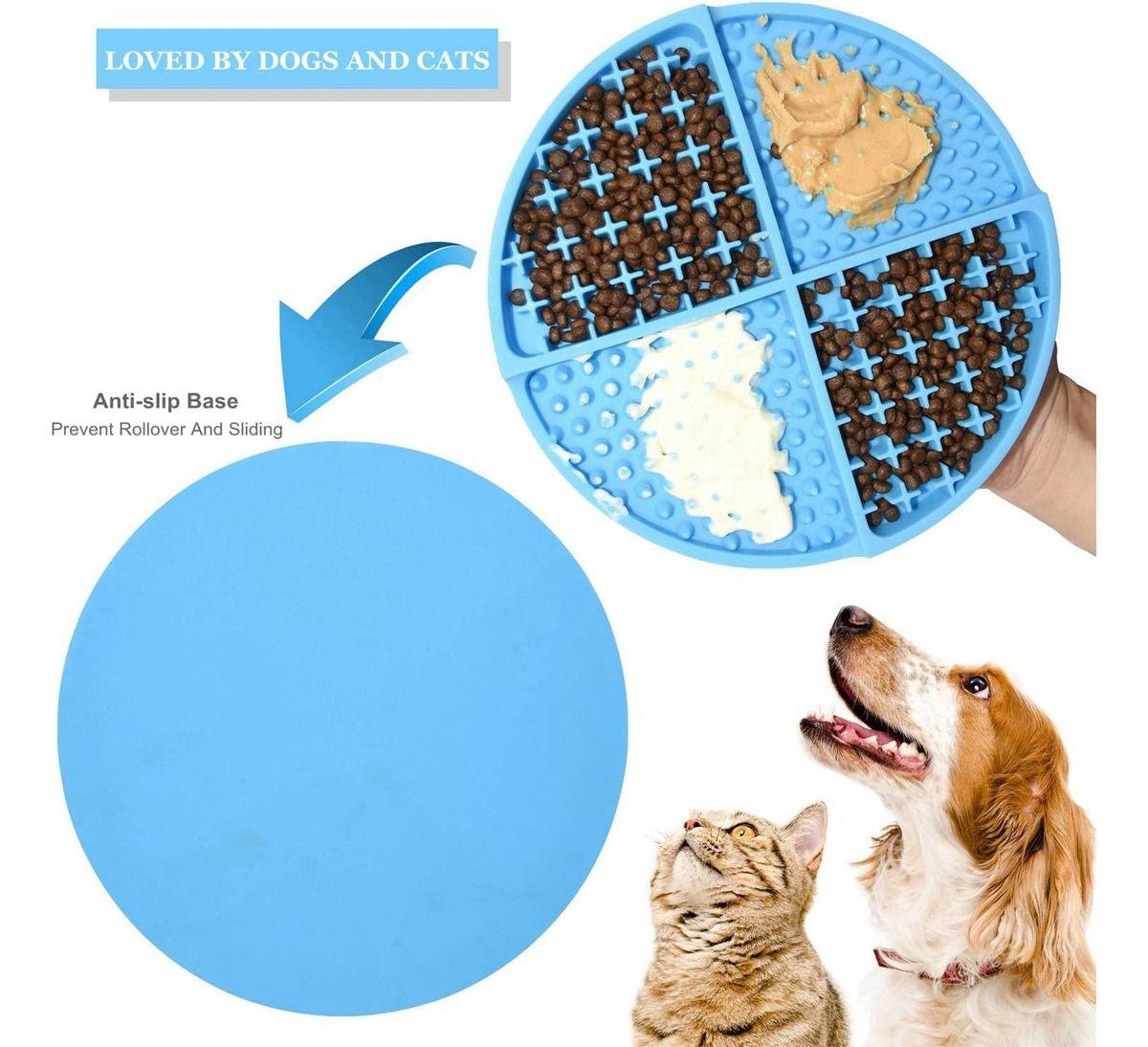 Plato Anti Ansiedad Come Lento Para Perro Mascota - Celeste - Norplat-3