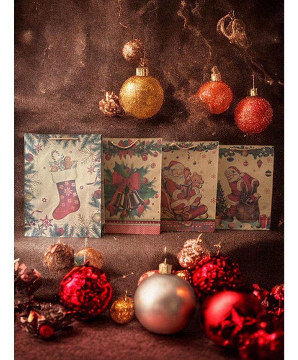 12 Bolsas De Regalo Navidad Kraft Premium Grande - Norplat-6