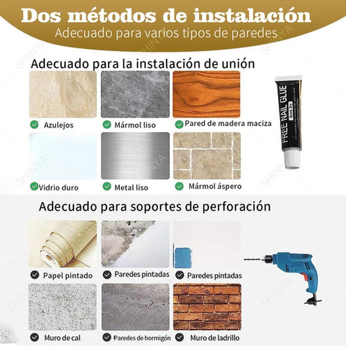 Repisas Esquineras Organizador Baño 2 Pisos Aluminio Norplat-6