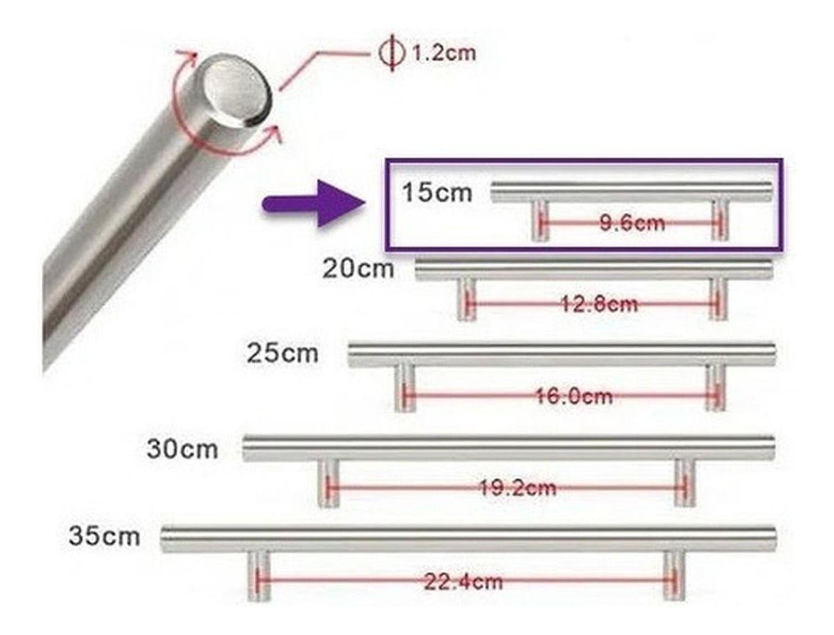 10 Tiradores De Muebles - Manillas Cocina 15 Cm - Norplat-1