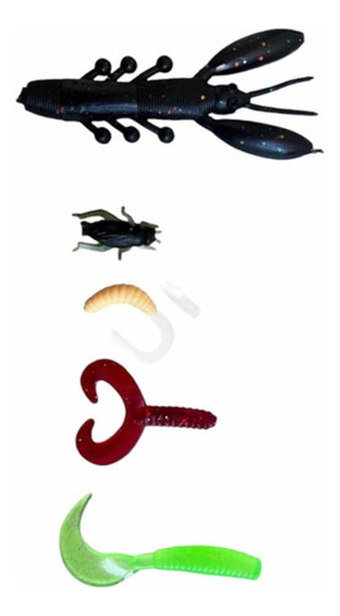 Kit De Pesca 101 Señuelos Alicates Anzuelos Vinilos Norplat-4