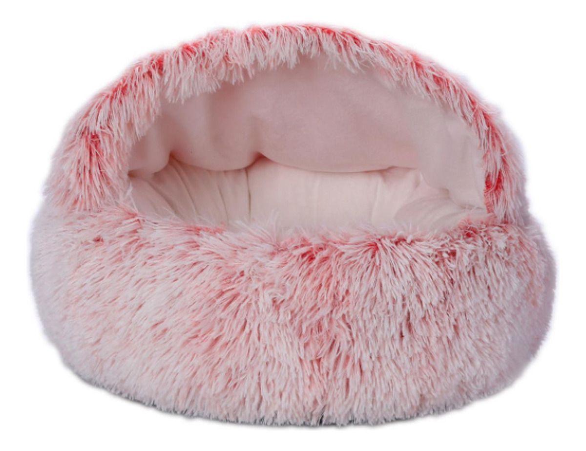 Cama Nido de Felpa para Mascotas Gris Claro Pequeño 40cm Norplat-0