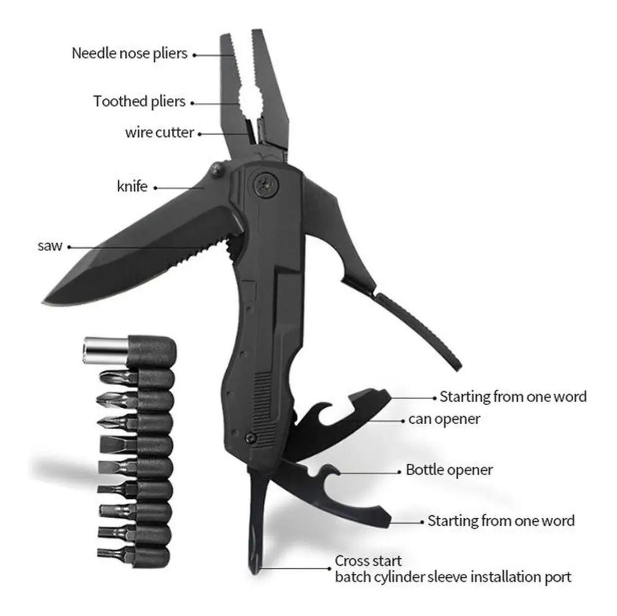 Cuchillo Tactico Navaja Multiherramienta Norplat Caza 20en1-2