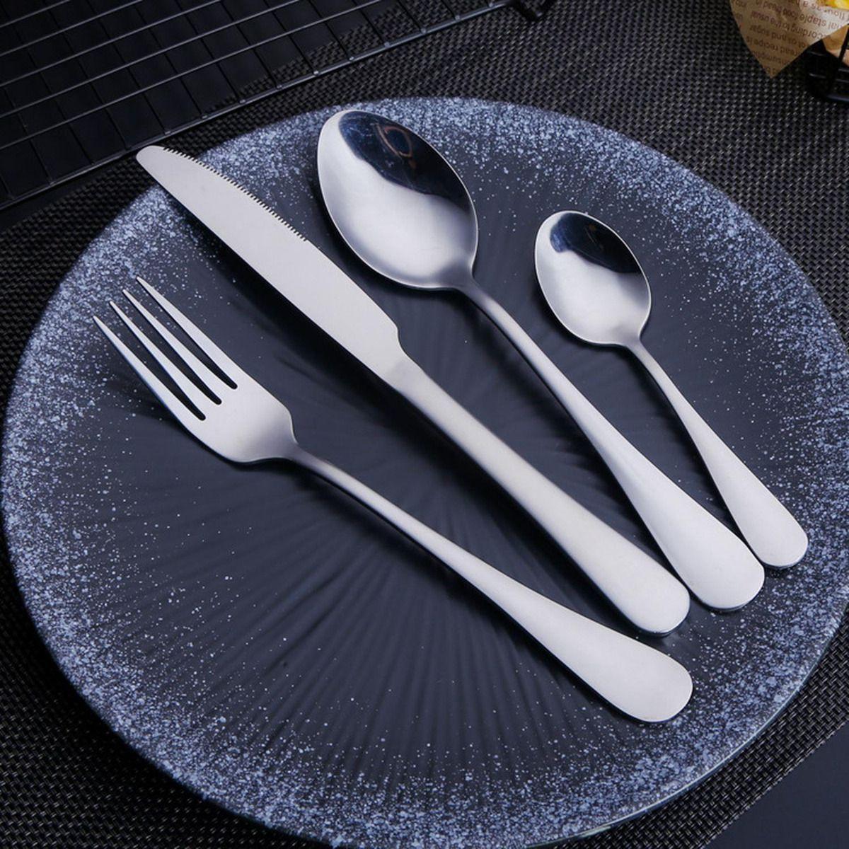 Juego Servicio Cubiertos 24 Piezas Acero Inoxidable Norplat-5