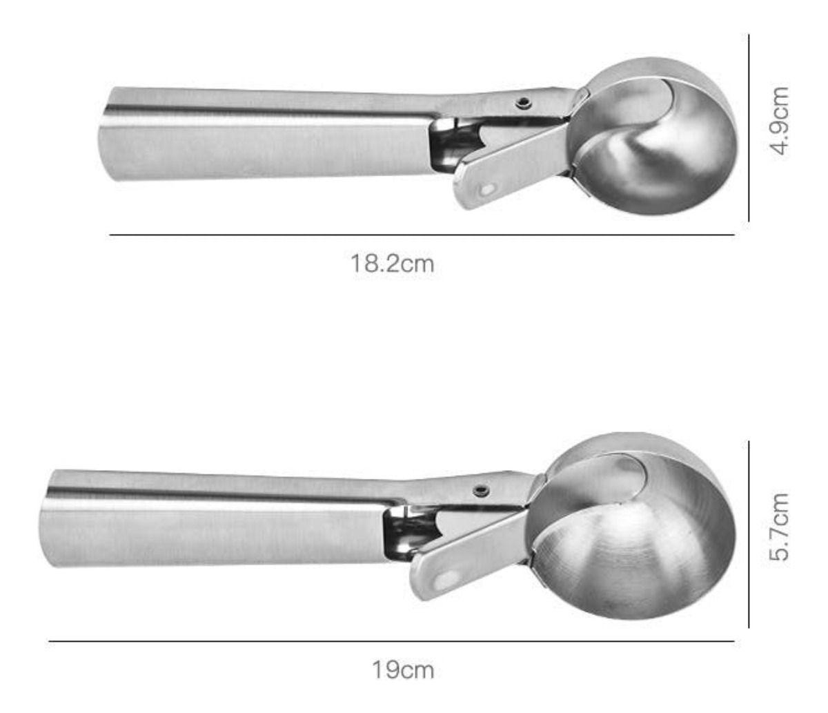 2 Cuchara Para Helado Profesional Artesanal Servir - Norplat-1