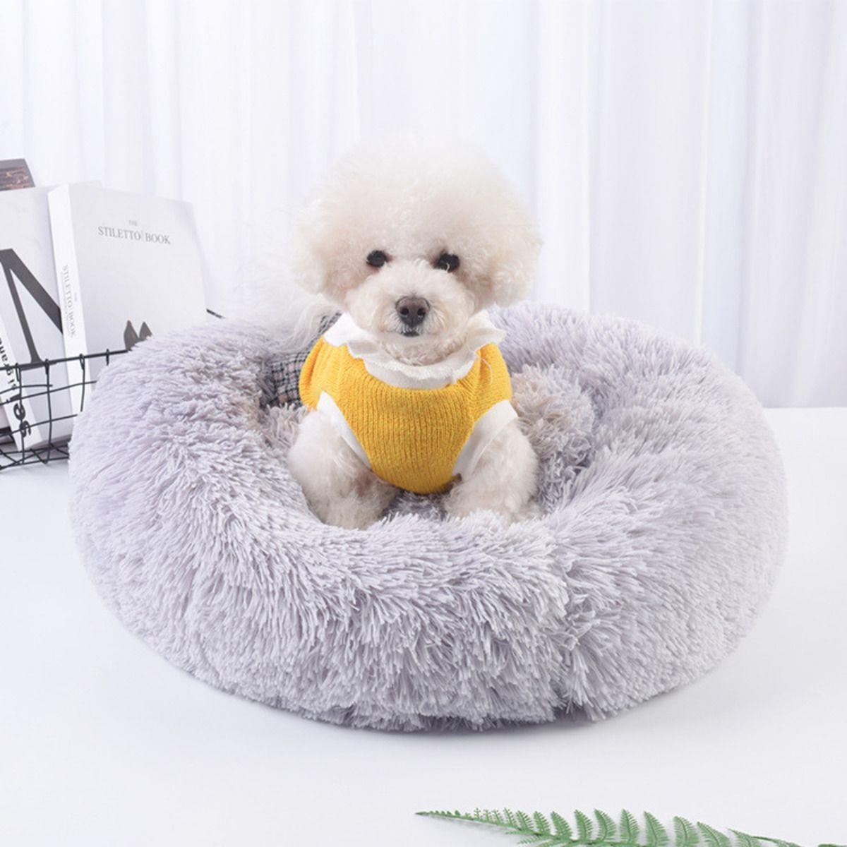 Cama Antiestrés Peluda Para Perros Y Gatos 70cm L Originales - Norplat-1