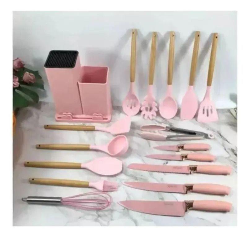 Set 19 Utensilios Cocina Acero Inoxidable Silicona - Norplat-5
