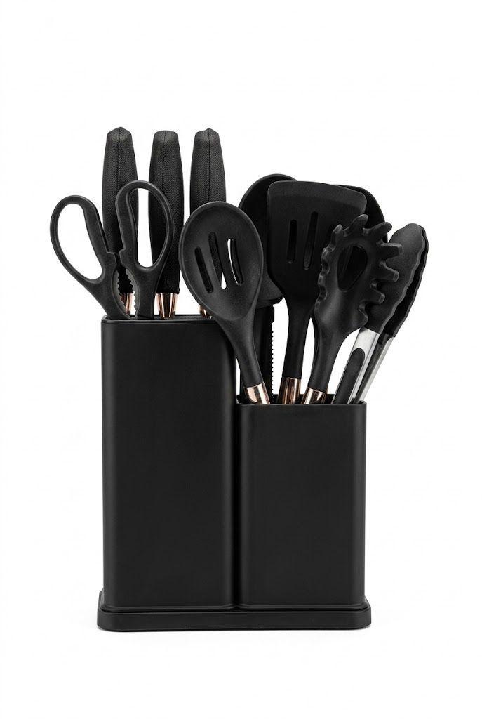 Set 19 Utensilios Cocina Acero Inoxidable Silicona - Norplat-0