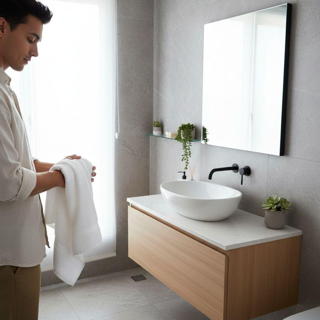 4 Toallas Mano Algodon Peluqueria Hotel Spa 35x75cm Norplat Blanco Lisa-6