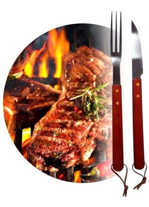 Set Parrillero Para Asado Cuchillo Tenedor Acero Inoxidable - Norplat-5