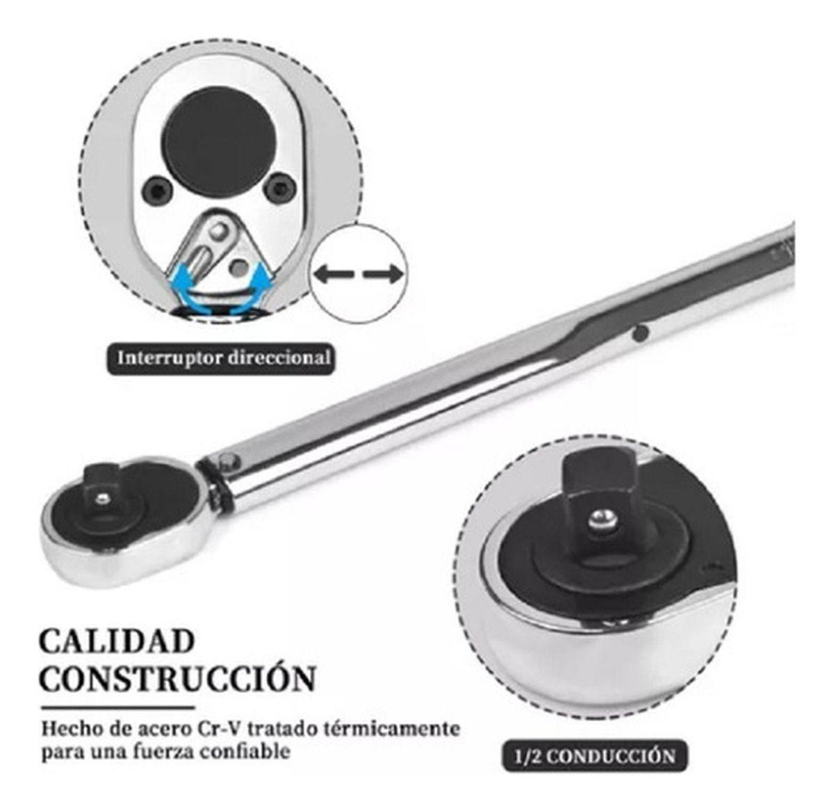 Llave De Torque Torquímetro 1/2 10-150 Lbs Pro - Norplat-4
