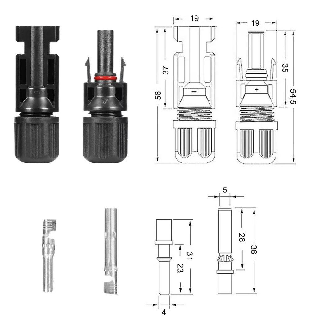 10 Pares Conector Mc4 Macho Hembra Ip67 Cat Iii/2 - Norplat-4